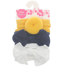 Load image into Gallery viewer, New 3pcs/lot Fashion Baby Nylon Bow Headband Newborn Bowknot Round Ball Headwrap Flower Turban Girls Kids Hair Bands Gift Sets
