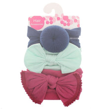 Load image into Gallery viewer, New 3pcs/lot Fashion Baby Nylon Bow Headband Newborn Bowknot Round Ball Headwrap Flower Turban Girls Kids Hair Bands Gift Sets
