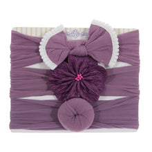 Load image into Gallery viewer, New 3pcs/lot Fashion Baby Nylon Bow Headband Newborn Bowknot Round Ball Headwrap Flower Turban Girls Kids Hair Bands Gift Sets