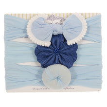 Load image into Gallery viewer, New 3pcs/lot Fashion Baby Nylon Bow Headband Newborn Bowknot Round Ball Headwrap Flower Turban Girls Kids Hair Bands Gift Sets