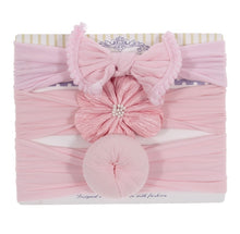 Load image into Gallery viewer, New 3pcs/lot Fashion Baby Nylon Bow Headband Newborn Bowknot Round Ball Headwrap Flower Turban Girls Kids Hair Bands Gift Sets