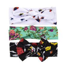 Load image into Gallery viewer, New 3pcs/lot Fashion Baby Nylon Bow Headband Newborn Bowknot Round Ball Headwrap Flower Turban Girls Kids Hair Bands Gift Sets