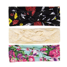 Load image into Gallery viewer, New 3pcs/lot Fashion Baby Nylon Bow Headband Newborn Bowknot Round Ball Headwrap Flower Turban Girls Kids Hair Bands Gift Sets