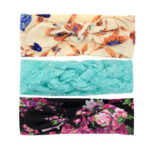 Load image into Gallery viewer, New 3pcs/lot Fashion Baby Nylon Bow Headband Newborn Bowknot Round Ball Headwrap Flower Turban Girls Kids Hair Bands Gift Sets