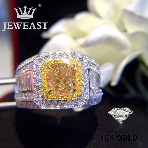Natural Diamond 18K Gold Pure Gold Ring Beautiful Gemstone Ring Good Upscale Trendy Classic Party Fine Jewelry Hot Sell New 2020