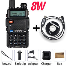 Load image into Gallery viewer, Powerful Baofeng UV-5R 8W Walkie Talkie VHF UHF Transceiver UV 5R Amateur Ham CB Radio Station 8Watts 10km Hunting Transmitter