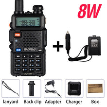 Load image into Gallery viewer, Powerful Baofeng UV-5R 8W Walkie Talkie VHF UHF Transceiver UV 5R Amateur Ham CB Radio Station 8Watts 10km Hunting Transmitter