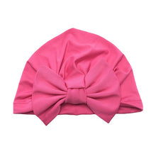 Load image into Gallery viewer, Baby Headband Hat Bowknot Print Cotton Stretchy Turban Headband Infant Head Wrap Beanie Hat Girls Headwear Baby Hair Accessories