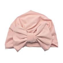 Load image into Gallery viewer, Baby Headband Hat Bowknot Print Cotton Stretchy Turban Headband Infant Head Wrap Beanie Hat Girls Headwear Baby Hair Accessories