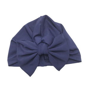 Baby Headband Hat Bowknot Print Cotton Stretchy Turban Headband Infant Head Wrap Beanie Hat Girls Headwear Baby Hair Accessories