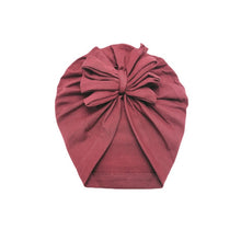 Load image into Gallery viewer, Baby Headband Hat Bowknot Print Cotton Stretchy Turban Headband Infant Head Wrap Beanie Hat Girls Headwear Baby Hair Accessories