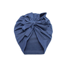 Load image into Gallery viewer, Baby Headband Hat Bowknot Print Cotton Stretchy Turban Headband Infant Head Wrap Beanie Hat Girls Headwear Baby Hair Accessories