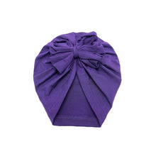 Load image into Gallery viewer, Baby Headband Hat Bowknot Print Cotton Stretchy Turban Headband Infant Head Wrap Beanie Hat Girls Headwear Baby Hair Accessories
