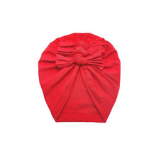 Load image into Gallery viewer, Baby Headband Hat Bowknot Print Cotton Stretchy Turban Headband Infant Head Wrap Beanie Hat Girls Headwear Baby Hair Accessories
