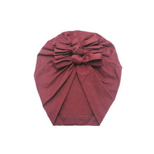 Load image into Gallery viewer, Baby Headband Hat Bowknot Print Cotton Stretchy Turban Headband Infant Head Wrap Beanie Hat Girls Headwear Baby Hair Accessories