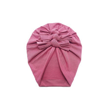 Load image into Gallery viewer, Baby Headband Hat Bowknot Print Cotton Stretchy Turban Headband Infant Head Wrap Beanie Hat Girls Headwear Baby Hair Accessories