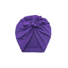 Load image into Gallery viewer, Baby Headband Hat Bowknot Print Cotton Stretchy Turban Headband Infant Head Wrap Beanie Hat Girls Headwear Baby Hair Accessories