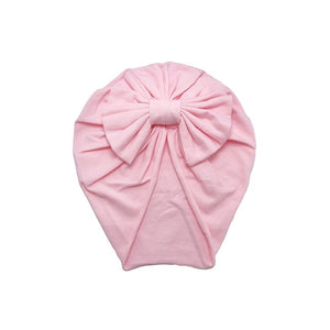Baby Headband Hat Bowknot Print Cotton Stretchy Turban Headband Infant Head Wrap Beanie Hat Girls Headwear Baby Hair Accessories
