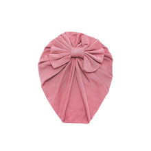 Load image into Gallery viewer, Baby Headband Hat Bowknot Print Cotton Stretchy Turban Headband Infant Head Wrap Beanie Hat Girls Headwear Baby Hair Accessories