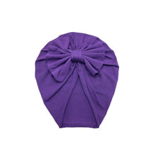 Load image into Gallery viewer, Baby Headband Hat Bowknot Print Cotton Stretchy Turban Headband Infant Head Wrap Beanie Hat Girls Headwear Baby Hair Accessories