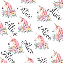 Load image into Gallery viewer, Personalized Baby Blanket Swaddling Baby Bedding Crib Swaddle Flower Cartoon Newborn Infant Gift Baby Bed Blanket Birthday Gift