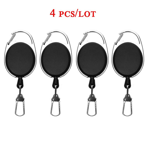 Retractable Key Chain Reel Badge Holder Fly Fishing Zinger Retractor with Quick Release Spring Clip Fishing Accessories