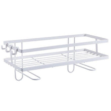 Load image into Gallery viewer, Metal Over Toilet Shelf Bathroom Shampoo Shower Gel Organizer With Hooks Washroom WC Hollow Draining Racks