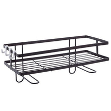Load image into Gallery viewer, Metal Over Toilet Shelf Bathroom Shampoo Shower Gel Organizer With Hooks Washroom WC Hollow Draining Racks