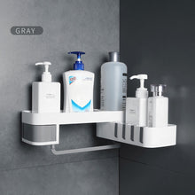 Load image into Gallery viewer, Corner Bathroom Organizer Shelf Shampoo Cosmetic Storage Rack Wall Mounted Kitchen Shelf Household Items Bathroom Accessories