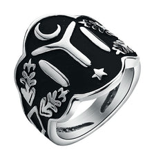 Load image into Gallery viewer, Silver Kayi Obasi Flag Ottoman Empire Stainless Steel Mens Ring Ottomans Seal Kayi Ertugrul Men Ring Jewelry Anillo Hombr