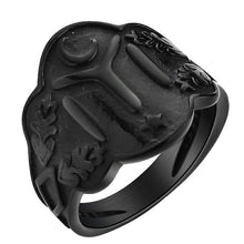 Load image into Gallery viewer, Silver Kayi Obasi Flag Ottoman Empire Stainless Steel Mens Ring Ottomans Seal Kayi Ertugrul Men Ring Jewelry Anillo Hombr