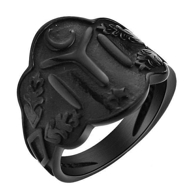 Silver Kayi Obasi Flag Ottoman Empire Stainless Steel Mens Ring Ottomans Seal Kayi Ertugrul Men Ring Jewelry Anillo Hombr