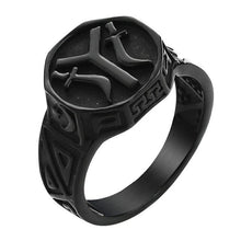 Load image into Gallery viewer, Silver Kayi Obasi Flag Ottoman Empire Stainless Steel Mens Ring Ottomans Seal Kayi Ertugrul Men Ring Jewelry Anillo Hombr
