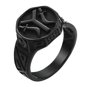 Silver Kayi Obasi Flag Ottoman Empire Stainless Steel Mens Ring Ottomans Seal Kayi Ertugrul Men Ring Jewelry Anillo Hombr