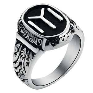 Silver Kayi Obasi Flag Ottoman Empire Stainless Steel Mens Ring Ottomans Seal Kayi Ertugrul Men Ring Jewelry Anillo Hombr