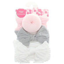 Load image into Gallery viewer, 3pcs/Set New Solid Nylon baby headband Bow Headbands For Cute Kids Girls Hair Girls Turban Hairband Children Soft Cotton