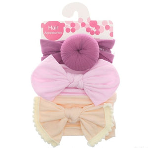 3pcs/Set New Solid Nylon baby headband Bow Headbands For Cute Kids Girls Hair Girls Turban Hairband Children Soft Cotton