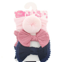 Load image into Gallery viewer, 3pcs/Set New Solid Nylon baby headband Bow Headbands For Cute Kids Girls Hair Girls Turban Hairband Children Soft Cotton