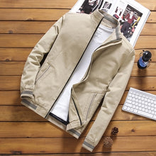 Load image into Gallery viewer, DIMUSI Spring Autumn Men&#39;s Bomber Jackets Casual Male Outwear Windbreaker Stand Collar Jacket Mens Baseball Slim Coats 5XL,YA810