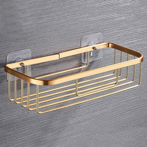 Bathroom Shower Shelf  Holder Stainless Steel Corner Storage Rack Shampoo Soap Cosmetic Shelves Wall Mounted Kitchen Organizer