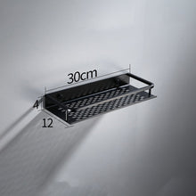 Load image into Gallery viewer, Bathroom Shelf Black Aluminum Wall-Mounted Square Shampoo Shelf Cosmetic Shelves Kitchen Nets Shelf Storage Rack Organizer Rack