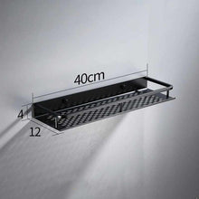 Load image into Gallery viewer, Bathroom Shelf Black Aluminum Wall-Mounted Square Shampoo Shelf Cosmetic Shelves Kitchen Nets Shelf Storage Rack Organizer Rack