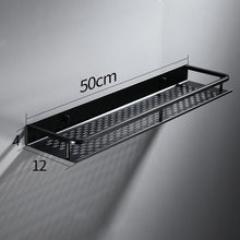 Load image into Gallery viewer, Bathroom Shelf Black Aluminum Wall-Mounted Square Shampoo Shelf Cosmetic Shelves Kitchen Nets Shelf Storage Rack Organizer Rack