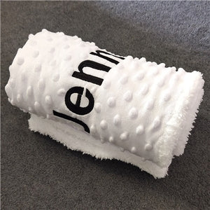 Name Personalised Newborn Baby Blanket Swaddling Baby Bedding Set Swaddle Soft Fleece Toddler Crib Bed Stroller Blanket