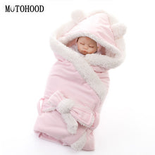 Load image into Gallery viewer, MOTOHOOD Winter Baby Boys Girls Blanket Wrap Double Layer Fleece Baby Swaddle Sleeping Bag For Newborns Baby Bedding Blanket Kid