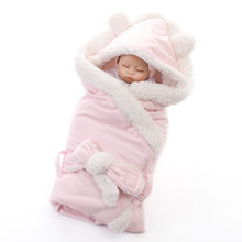 Load image into Gallery viewer, MOTOHOOD Winter Baby Boys Girls Blanket Wrap Double Layer Fleece Baby Swaddle Sleeping Bag For Newborns Baby Bedding Blanket Kid