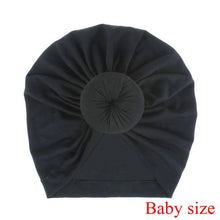 Load image into Gallery viewer, Fashion Mommy and Baby Cotton Round Ball Flower Hat Women Caps Girls Newborn Turban Knot Kids Adult Headwear Hair Accessories