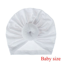 Load image into Gallery viewer, Fashion Mommy and Baby Cotton Round Ball Flower Hat Women Caps Girls Newborn Turban Knot Kids Adult Headwear Hair Accessories
