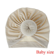 Load image into Gallery viewer, Fashion Mommy and Baby Cotton Round Ball Flower Hat Women Caps Girls Newborn Turban Knot Kids Adult Headwear Hair Accessories
