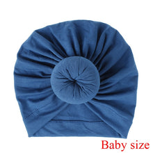Load image into Gallery viewer, Fashion Mommy and Baby Cotton Round Ball Flower Hat Women Caps Girls Newborn Turban Knot Kids Adult Headwear Hair Accessories